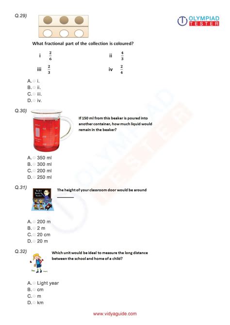 Grade 3 Maths Test Papers