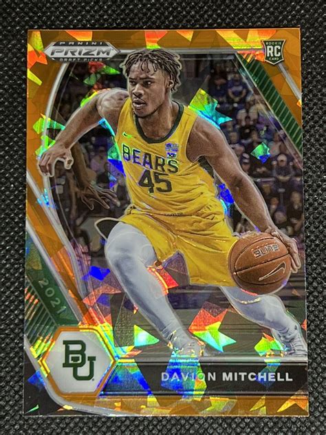 2021 Panini Prizm DP Basketball DAVION MITCHELL RC 13 ORANGE Baylor