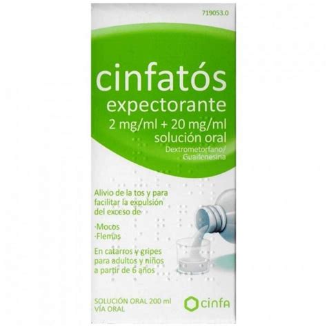 CINFATOS EXPECTORANTE 2 MG ML 20 MG ML SOLUCION Farmacia La Vega