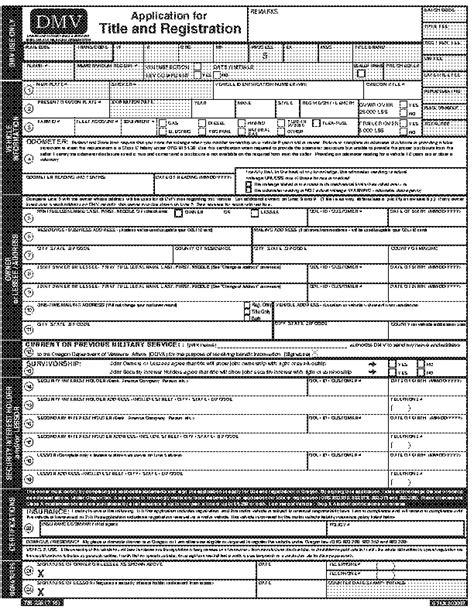 Oregon Application For Title And Registration 226 Pdfsimpli