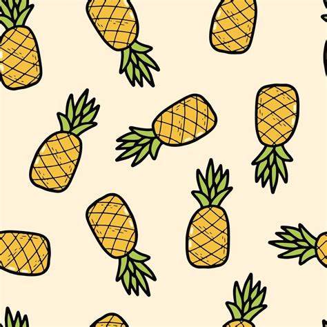 summer seamless pattern with pineapples for prints, wrapping paper, wallpaper, packaging ...