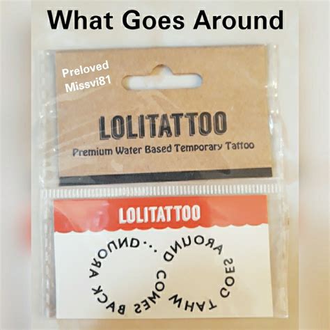 Lolitattoo Premium Tato Temporer Water Based What Goes Around Fesyen