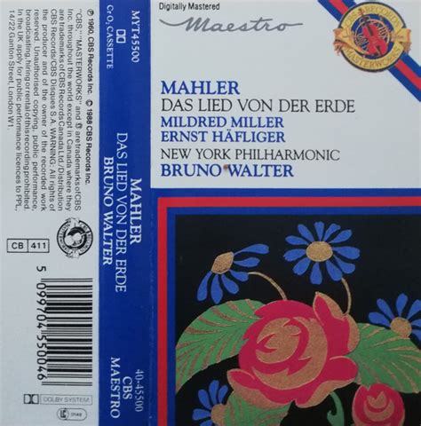 Mahler Mildred Miller Ernst H Fliger New York Philharmonic Bruno