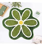 Amazon TRUEDAYS Colorful Boho Bath Mat Half Round Water Absorbent