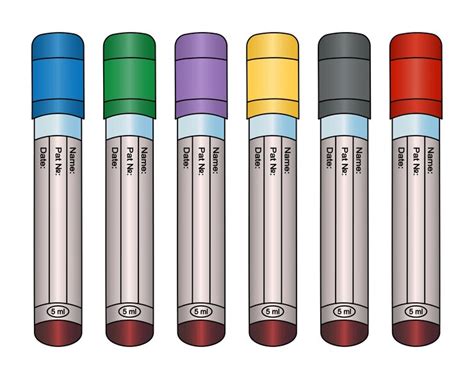 Conjunto De Tubos De Ensayo Con Análisis De Sangre De Pacientes En Estilo De Dibujos Animados