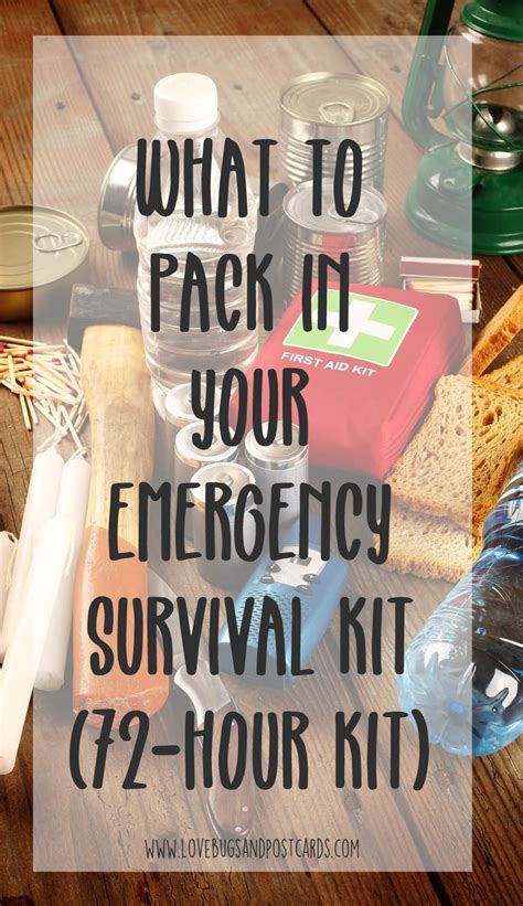 Emergency Kit Checklist Printable 72 Hour Kit Lovebugs And