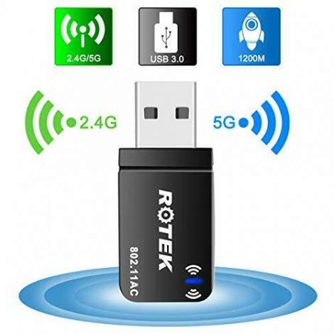 Home ROTEK USB Wifi Adapter AC1200 Dual Band