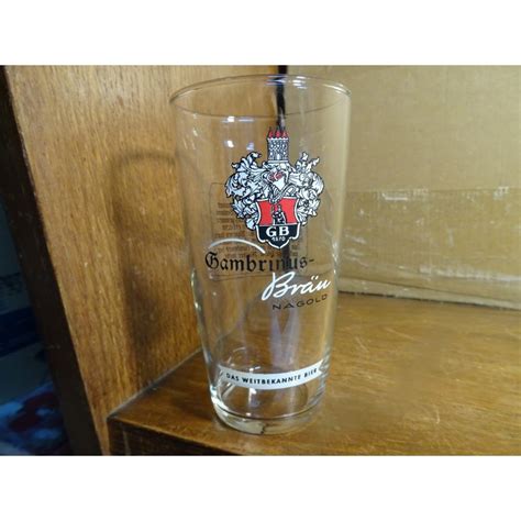 1 VERRE GAMBRINUS BRAU 20 25CL HT 12 40CM Tigrebock