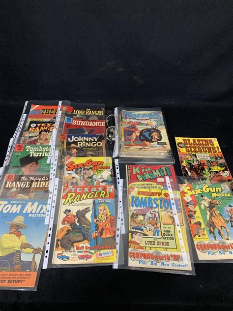 Folder Of Vintage Cowboy And Tarzan Comics