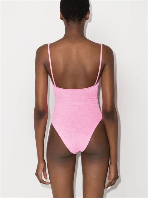 Hunza G Pamela Crinkle Swimsuit Farfetch