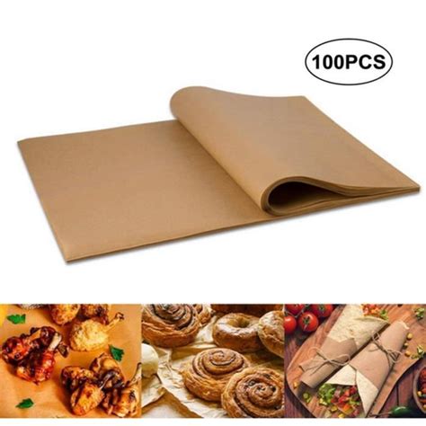 Pi Ces Papier Cuisson Papier Parchemin Non Blanchi Antiadh Sif