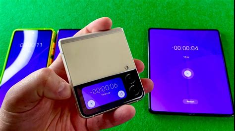 Samsungs Timers At The Same Time Samsung Galaxy Z Fold 3 Vs Z Flip 3 Vs Note 10 Lite Vs A52s