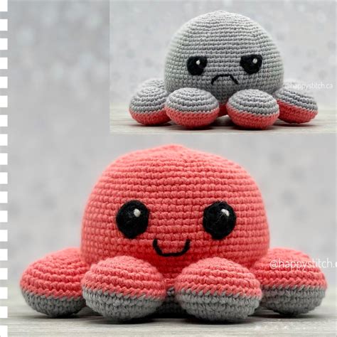 Reversible Octopus Crochet Pattern Diy Crochet Octopus Plush Octopus