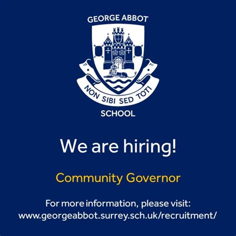 George Abbot School On Linkedin 📢📢george Abbot School Needs You📢📢 We