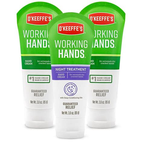 O Keeffe S Working Hands And Working Hands Night Treatment 3 Oz 3 Pk