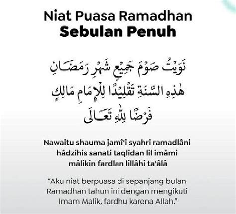 Ini Bacaan Niat Puasa Ramadhan Satu Bulan Penuh Tak Perlu Khawatir