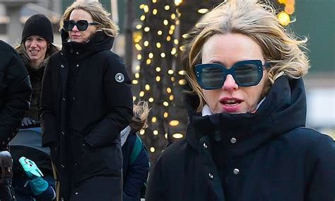 Naomi Watts bundles up in heavy winter coat on freezing day in New York ...