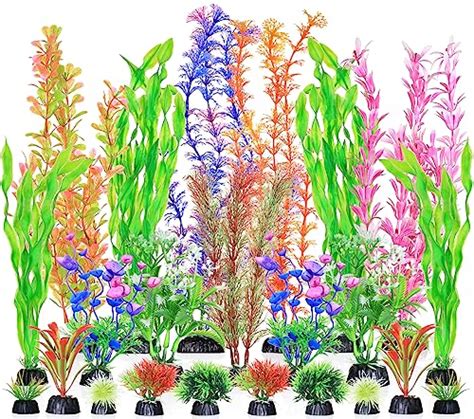 Fishdance Aquarium Plants Artificial Fish Tank Decorations Decor