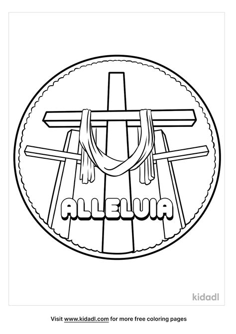 Free Alleluia Coloring Page Coloring Page Printables Kidadl