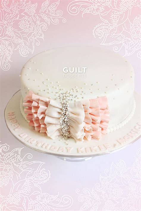 Pretty Ruffles Decorated Cake By Guilt Desserts Cakesdecor