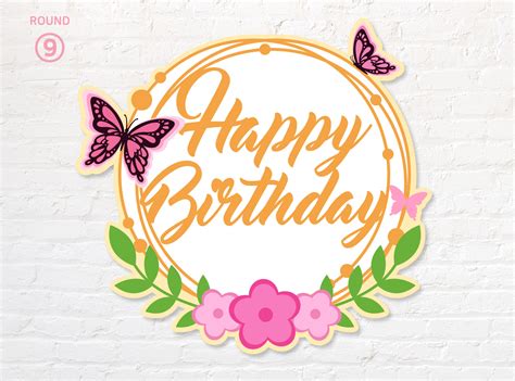 Butterfly Birthday Cake Topper Svg Png Dxf Eps Pdf Etsy Australia