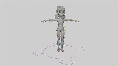 3d Model Girl Fully Rigged Vr Ar Low Poly Cgtrader