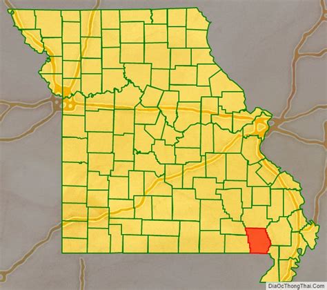 Map of Butler County, Missouri - Thong Thai Real