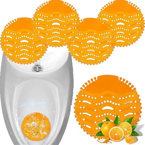 5 Pack Scented Urinal Screens Deodorizer With Anti Splash Bristles