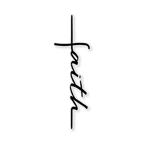 Faith Cross Christian Script Sticker Bible God Jesus Verse Cup Laptop