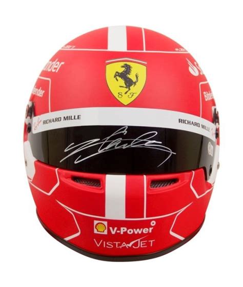 Charles Leclerc Casco Ferrari 2023 A Grandezza Naturale Autografato