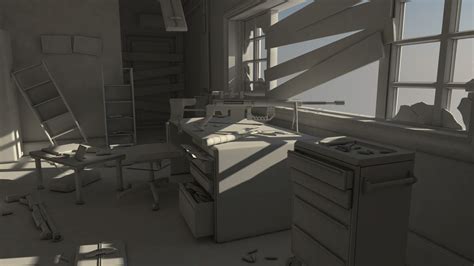 Post Apocalyptic Interior Modelling And Lighting