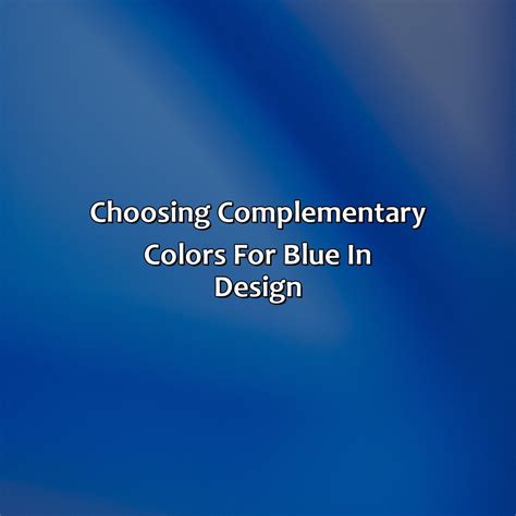 What Color Is Complementary To Blue - colorscombo.com