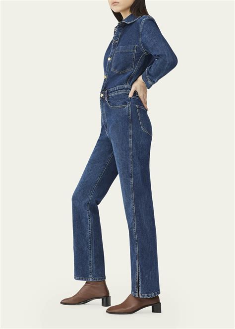 Dl1961 Freja Wide Split Leg Denim Jumpsuit Bergdorf Goodman