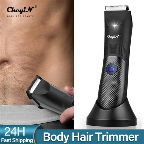 Electric Groin Hair Trimmer Mens Body Grooming Clipper Pubic Epilator