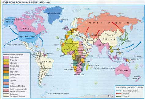 La Pizarra De Historia El Imperialismo El Reparto De Asia África Y El PacÍfico Actividades