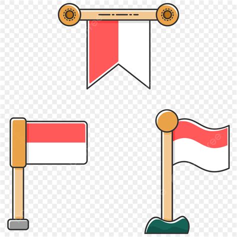 Gambar Bendera Indonesia Dengan Tiang Kayu Bendera In