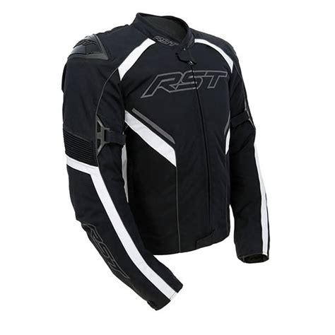 RST Sabre Airbag CE Textile Jacket Black White FREE UK DELIVERY