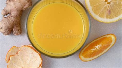 Immune Boosting Drink Ginger Orange Turmeric Shot Healthy Juice