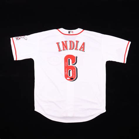 Jonathan India Signed Reds Jersey Inscribed Nl Roy Psa