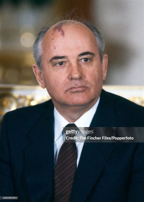 Soviet Union President Mikhail Gorbachev At The Kremlin In Moscow