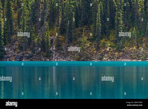 Lake Morraine Sceneries Banff National Park Alberta Canada Stock