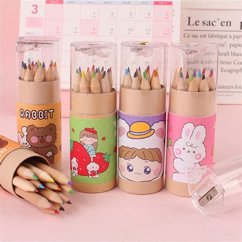 Jual Pensil Warna Dan Peraut Set 12 Warna Shopee Indonesia