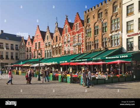Restaurants In The Markt The Old Market Square In The Centre Of Stock