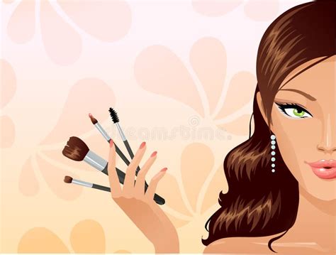 Het Meisje Van De Schoonheid Vector Illustratie Illustration Of Rust Brunette