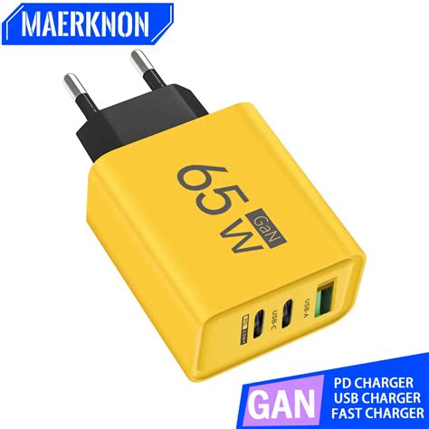 Adowarka Typu GaN C PD 3 Porty USB Szybkie Adowanie Adapter Do Telefonu