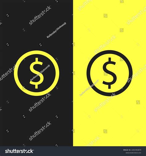 Illustration Two Dallar Icons Two Colors Stock Vector (Royalty Free ...