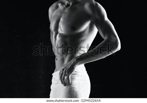 Male Bodybuilder Pumped Naked Body On Stock Photo 1294522654 Shutterstock