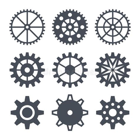 Icons Cogwheel Stock Vector Illustration Of Industrial 43637370