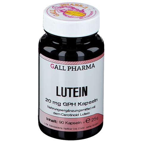 GALL PHARMA LUTEIN 20 Mg GPH Kapseln 90 St Shop Apotheke At