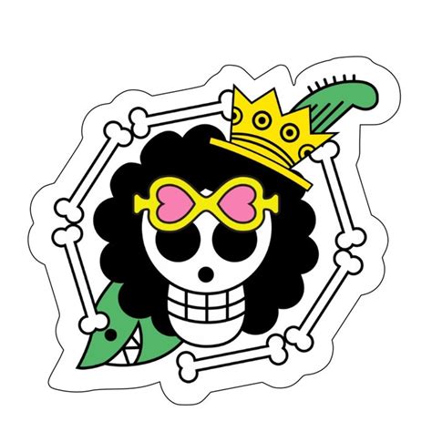 One Piece Brook Jolly Roger Decal Sticker Uv Water Resistance Etsy